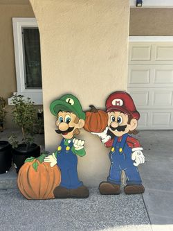 Mario And Luigi Yard Cut Outs -fall