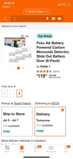 Fire X Carbon Monoxide Alarms 6 Pack 