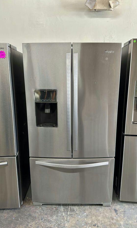 Whirlpool French Door Fridge, Stainless Steel, Great Condition, Ice Maker