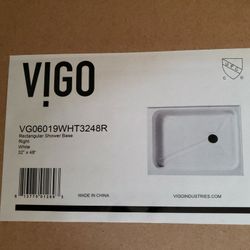 VIGO 32 x 48 Rectangular Shower Base