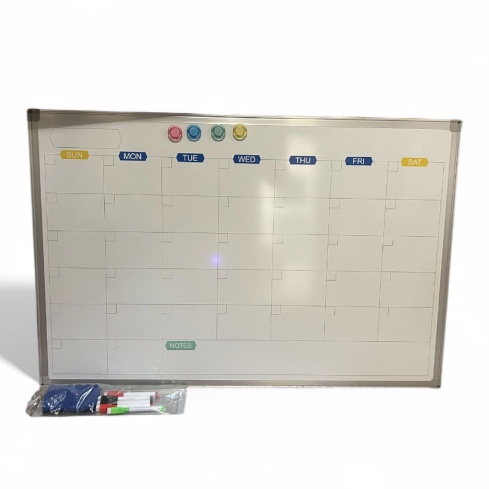 Magnetic Monthly Dry Erase Calendar Whiteboard 36” x 24”