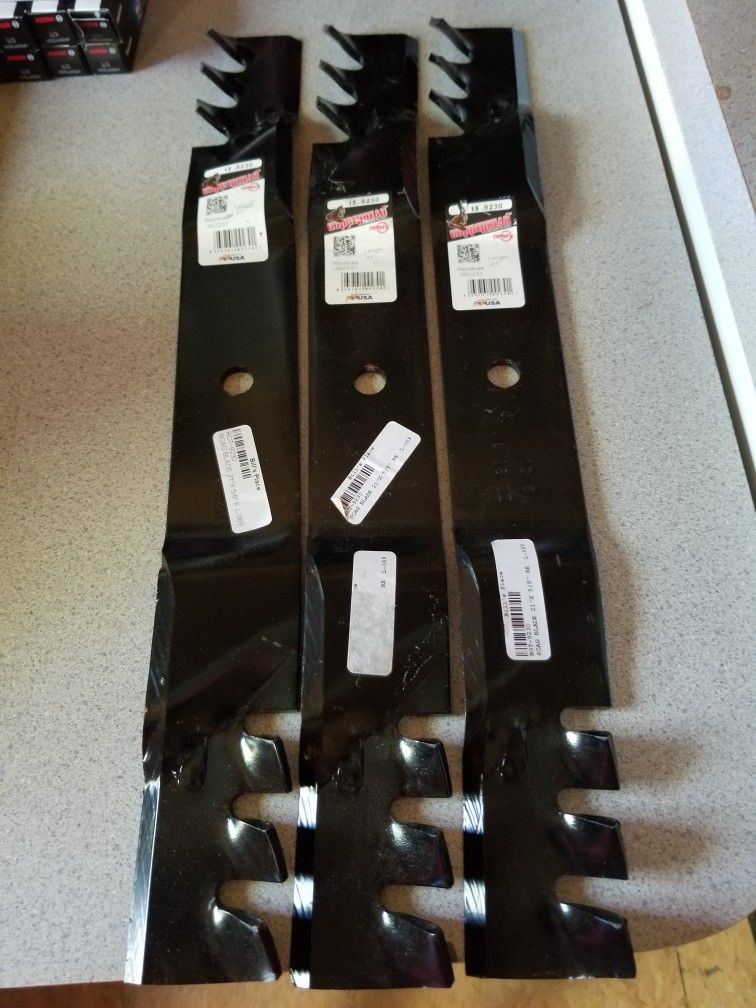 (New) SET OF 60" MULCH BLADES
