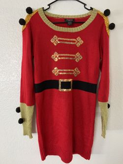 Christmas sweater - Christmas sweater - sweater dress - ugly sweater party- Santa sweater - Christmas - women’s sweater - size small