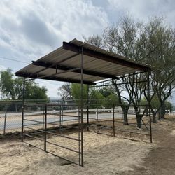 12x12 Horse Shelter Kit Sloped Roof 