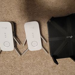 Gigabit Router and WiFi Range Extenders
