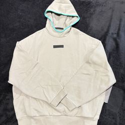 NWT ESSENTIALS  SEAL/MINT HOODIE SMALL