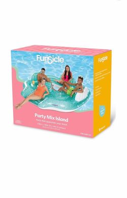 Funsicle 9 ft Party Mix Inflatable Island Float