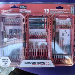 Milwaukee, Packout, Shockwave Impact duty  75 Pcs.