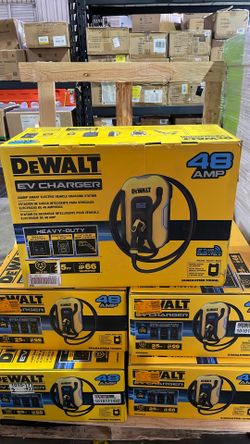 SaleSumo DEWALT Level-2 Wall Mounted Electric Vehicle EV Charger up to 48 Amps, 240-Volt AC 11.5 Kw, 25 Ft. Cable,