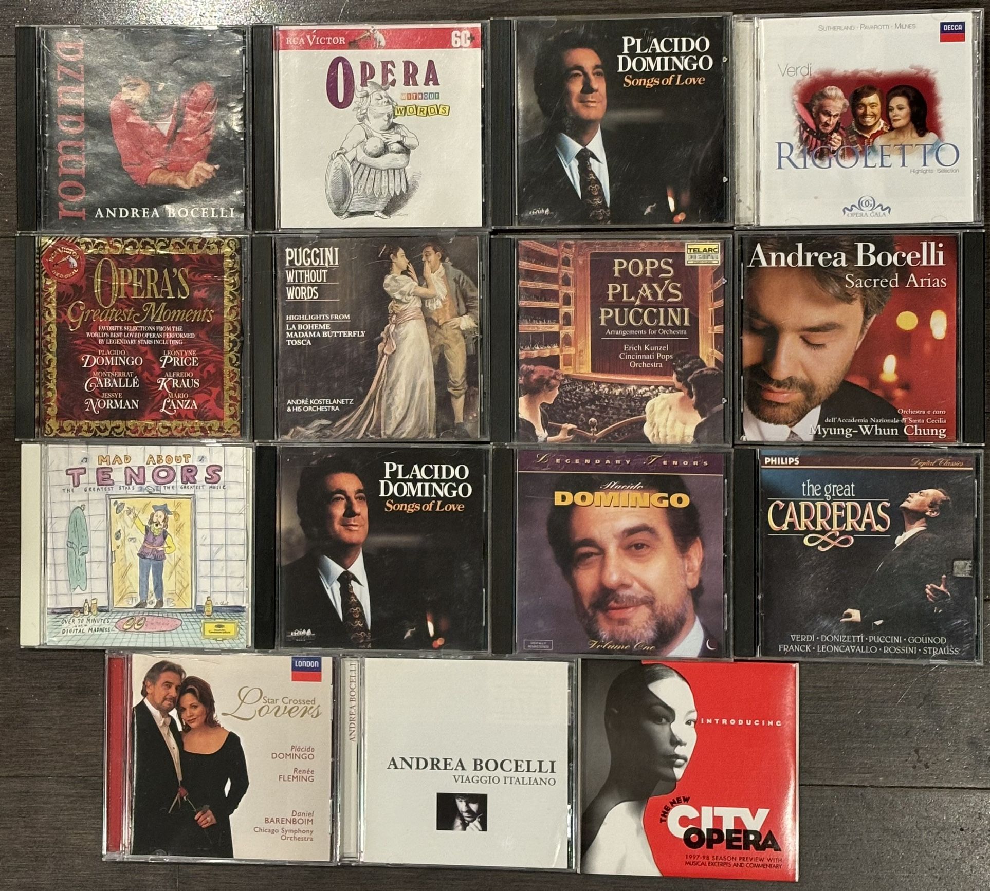 15 VARIOUS OPERA CD’S WITH ALL OF THE OPERA GREATS!