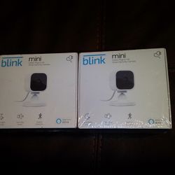 Blink Mini - Compact indoor plug-in smart security cameras- 2 Cameras