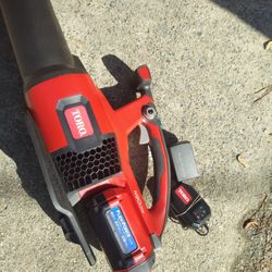 TORO BLOWER 60 VOLT BATERIE AND CHARGE 
