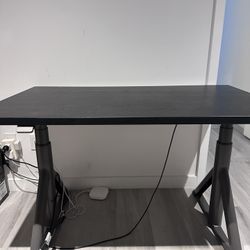 IKEA Electric Height Adjustable Standing Desk β Black Top, Gray Frame