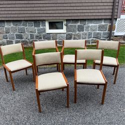 Vintage J.L. Møller Danish Modern Teak Dining Chairs - Set of 6