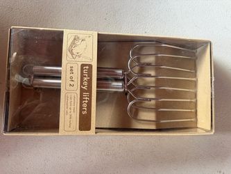 Brand new, never used,  Stainless-Steel Turkey Lifters – Set of 2