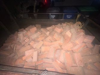 Lot of Used Red Clay Bricks