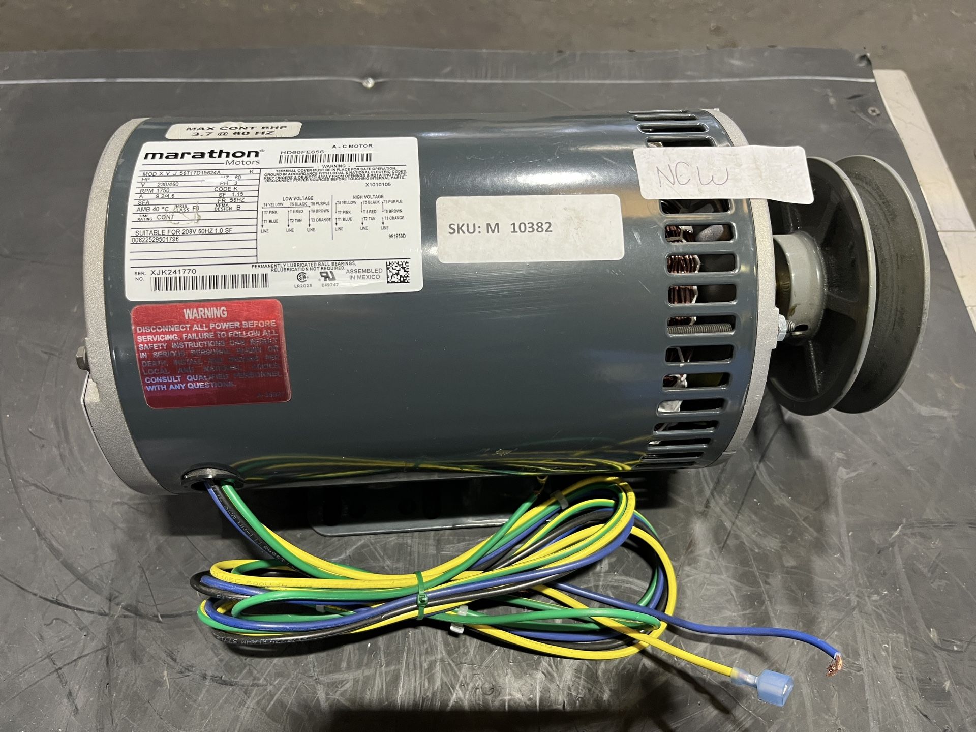 Marathon Electric 56T17D15624A 230/460v 3PH Electric Motor
