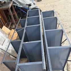 Metal shelves