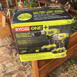 RYOBI drill/driver 18v kit