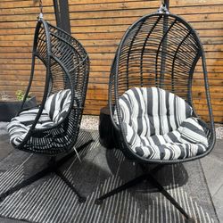 Swinging Outside Rattan Chairs