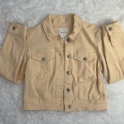 Avec Les Filles Womens Short Denim Jacket