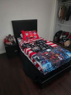 Twin Bed with Stand and Drawer