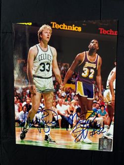 Larry Bird & Magic, Michael Jordan autographed photographs early (1990’s)