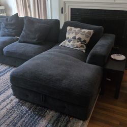 Blue 3 Piece Sectional Sofa