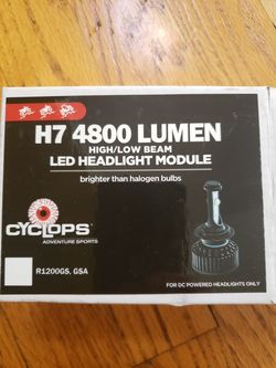 Bmw r1200gs gsa adventure Cyclops H7 led headlight bulb high visibility