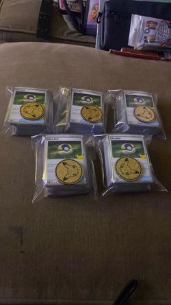 Pokémon TCG Card Lots with Pikachu Coins – 5 Packs