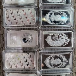 1oz .9999 Silver Bars 