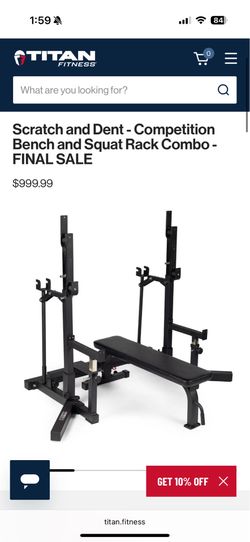 Competition Bench and Squat Combo Rack