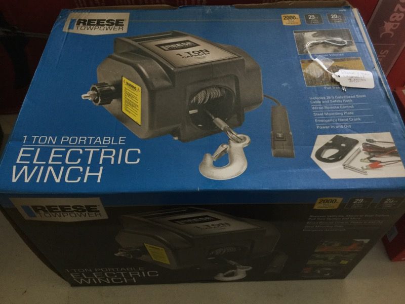 Reese Towpower Portable Electric Winch 1 Ton 70336 for Sale in Spring