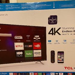Brand New TCL 49' Flat screen TV With Roku 
