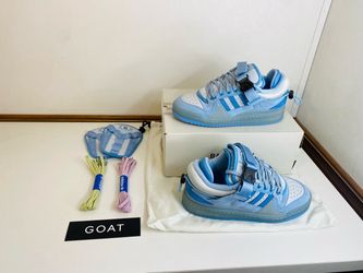 Adidas X Bad Bunny Forum Buckle Low 'Blue Tint' Sneakers - GY9693 MT - Size- 5.5