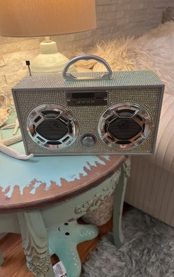 Bluetooth Sparkly Boombox Radio Speaker