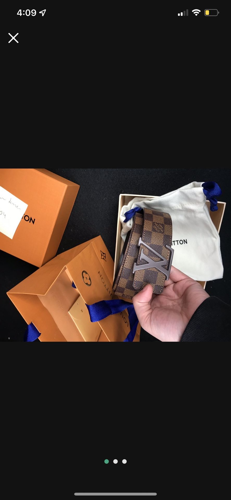 Louis Vuitton Brown Belt Size 30-32