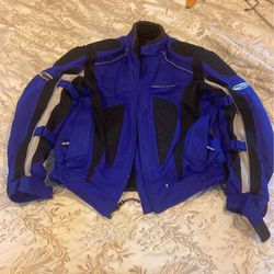 Size Large Nitro Mesh motorcycle jacket for the summer padding on elbows shoulder and back