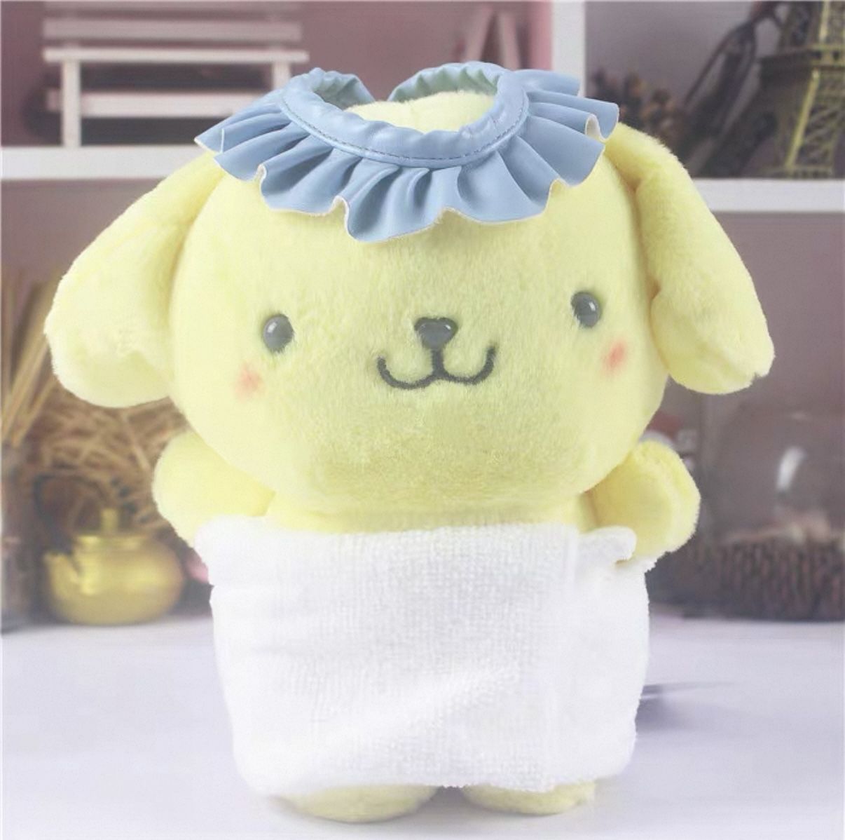 Sanrio Bath Towel Headband Pompompurin Plush Stuffed Plushie NWT