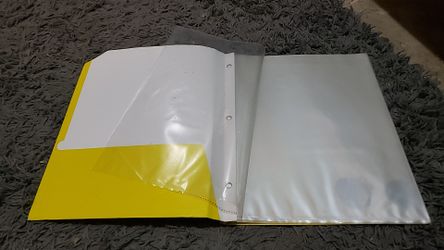 Folder with clear sheets