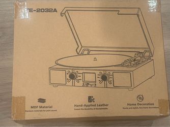 Brand New Serena Sound Vinyl Record Player w/ Bluetooth - White
