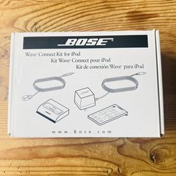 New Bose Wave Connect Kit For iPod With AC Adaptor For 30-Pin iPod/iPhone NEW