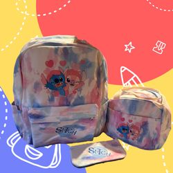 Stitch 3-Piece Backpack for Girls