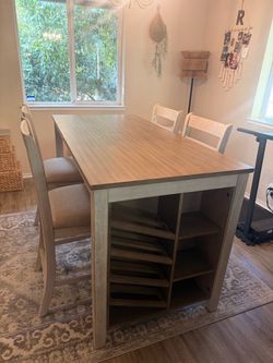 Dining room table with four chairs