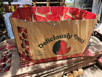 Watermelon cardboard bins