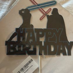 Happy birthday Star Wars cake topper