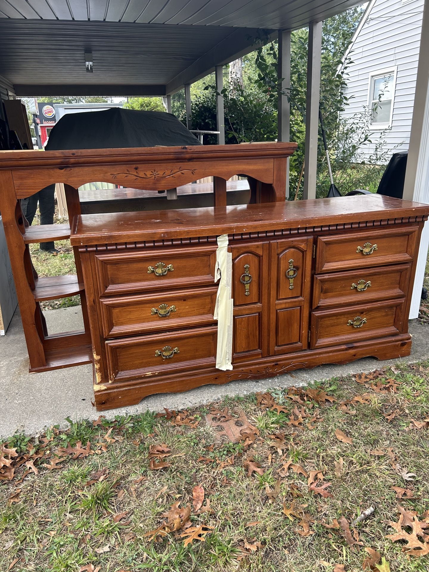 Dresser And Book Shelf