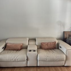 Leather Power Reclining Sofa