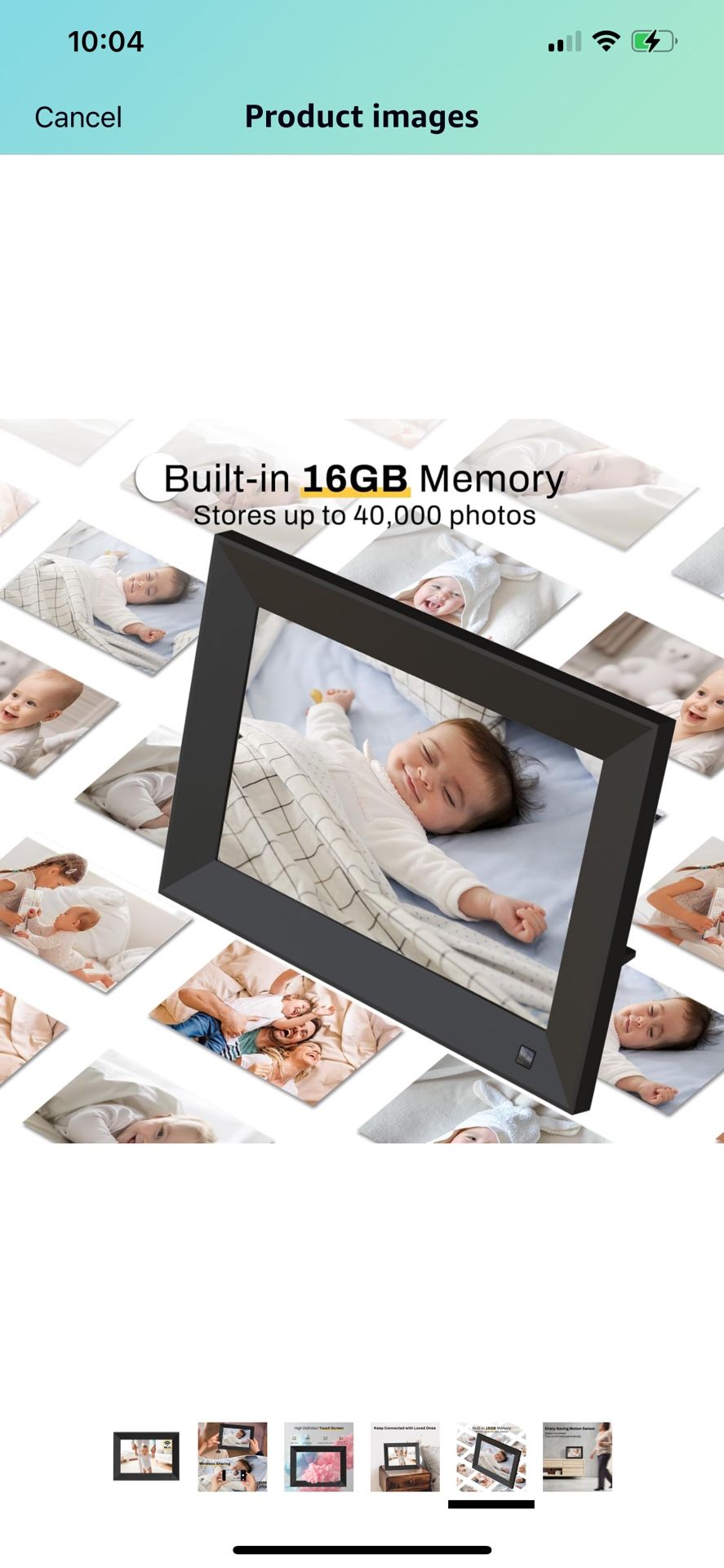 10.1 Inch Smart WiFi Digital Picture Frame 16GB, Digital Photo Frame with HD IPS Touch Screen