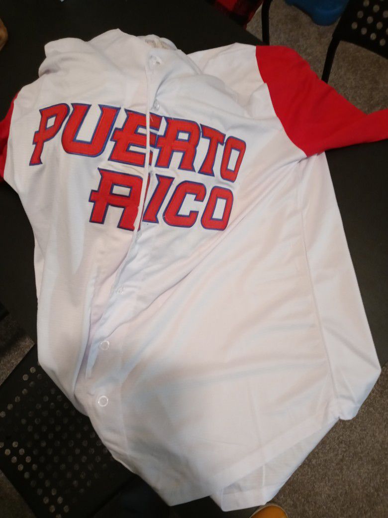 World Baseball Classic Puerto Rico #21 Roberto Clemente Xxl 2xl Jersey New Stitched